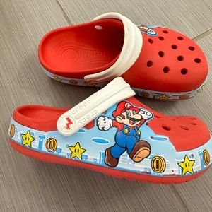 Boys size 2 Mario Crocs